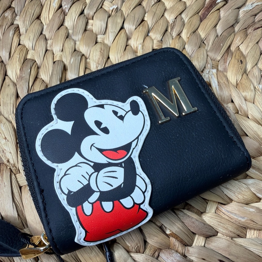 Disney Black and Gold Mickey Mouse Pouch